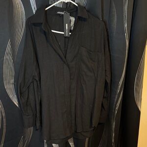 Fashion Nova Elegant Black Shirt